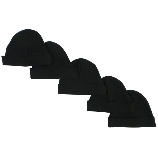 Black Baby Cap (pack Of 5)idx BLT031-BLACK-5