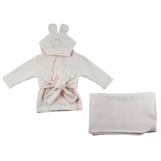 Fleece Robe And Blanket - 2 Pc Setidx BLTCS 0056