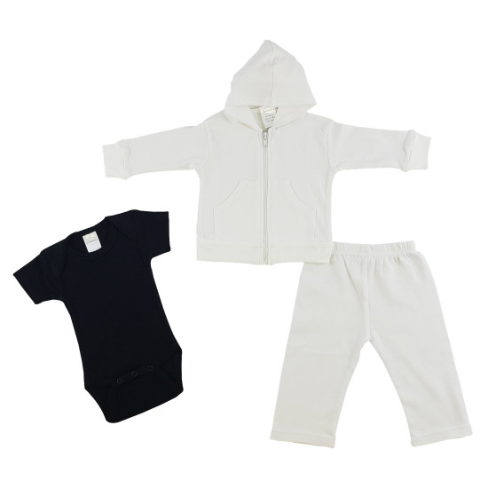 Infant Sweatshirt, Onezie And Pants - 3 Pc Setidx BLTCS 0223L