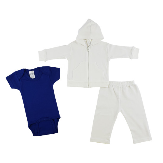 Infant Sweatshirt, Onezie And Pants - 3 Pc Setidx BLTCS 0224L