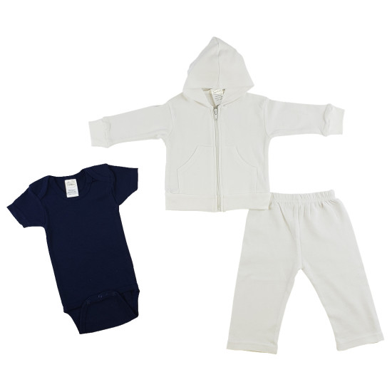 Infant Sweatshirt, Onezie And Pants - 3 Pc Setidx BLTCS 0226NB
