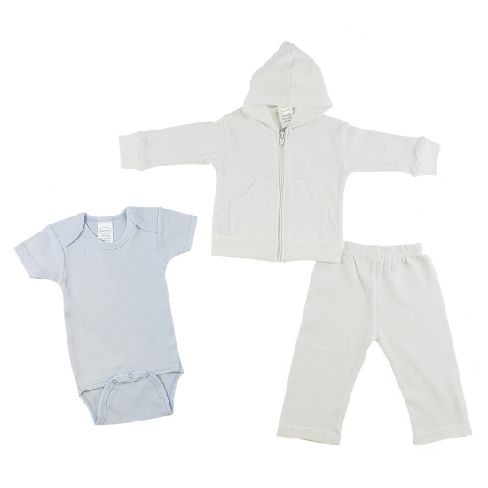 Infant Sweatshirt, Onezie And Pants - 3 Pc Setidx BLTCS 0228M