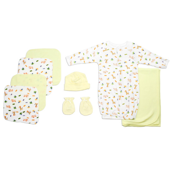 Neutral Newborn Baby 8 Pc  Baby Shower Gift Setidx BLTLS 0129