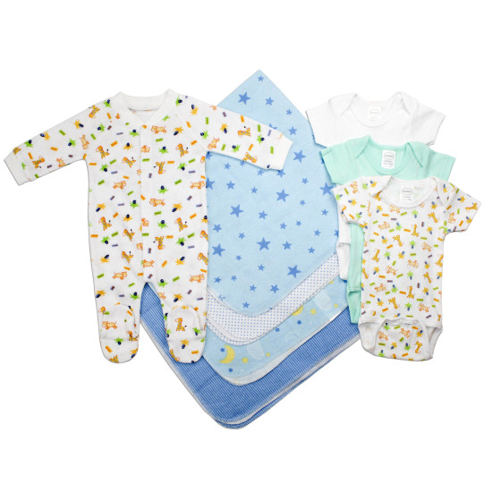 Newborn Baby Boy 8 Pc  Baby Shower Gift Setidx BLTLS 0021