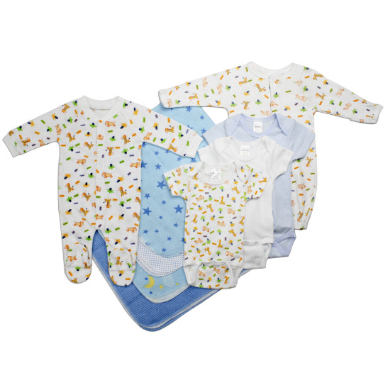Newborn Baby Boy 9 Pc  Baby Shower Gift Setidx BLTLS 0023