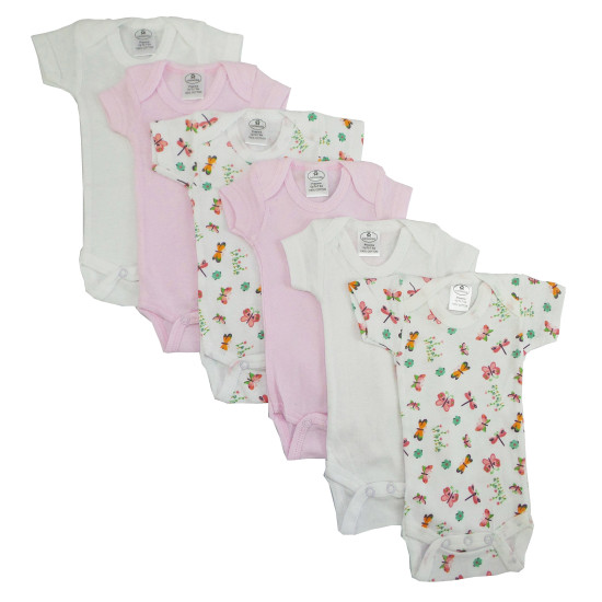 Preemie Girls Printed Short Sleeve 6 Packidx BLTCS 005P 005P