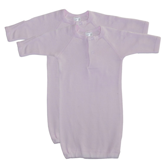 Preemie Solid Pink Gown - 2 Packidx BLT912P
