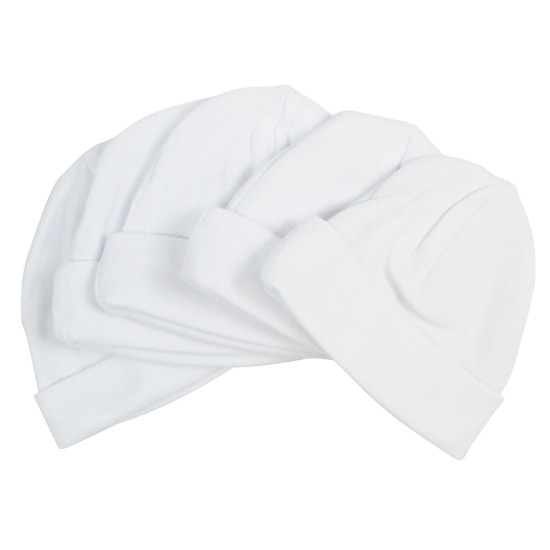 White Baby Cap (pack Of 5)idx BLT031-WHITE-5