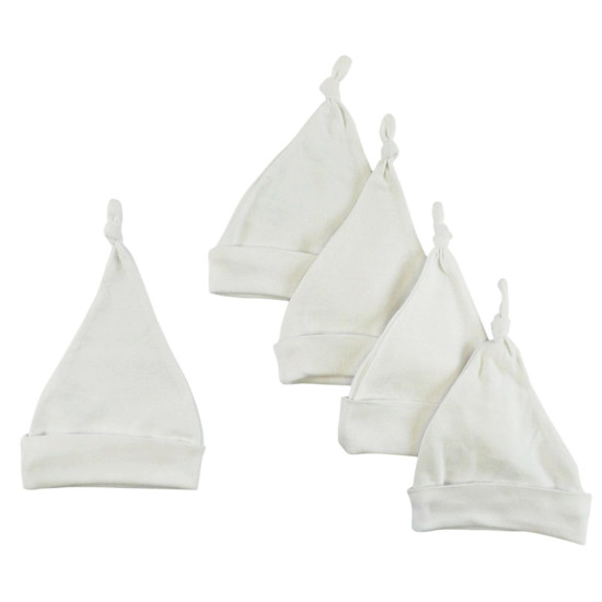 White Knotted Baby Cap (pack Of 5)idx BLT1101-WHITE-5