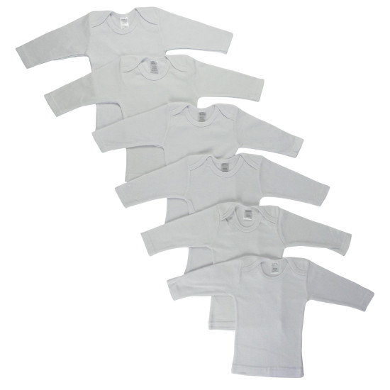 White Long Sleeve Lap T-shirts  6 Packidx BLT050 050